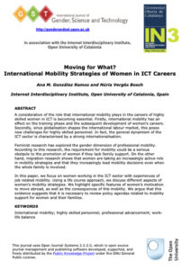 International Mobility of Women in ICT Careers