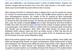 Posting of workers. Country briefing paper. Spain_